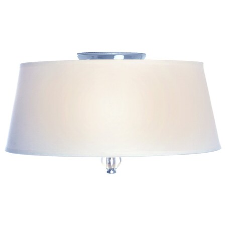 Maxim Three Light Polished Nickel Drum Shade Flush Mount 12751WTPN